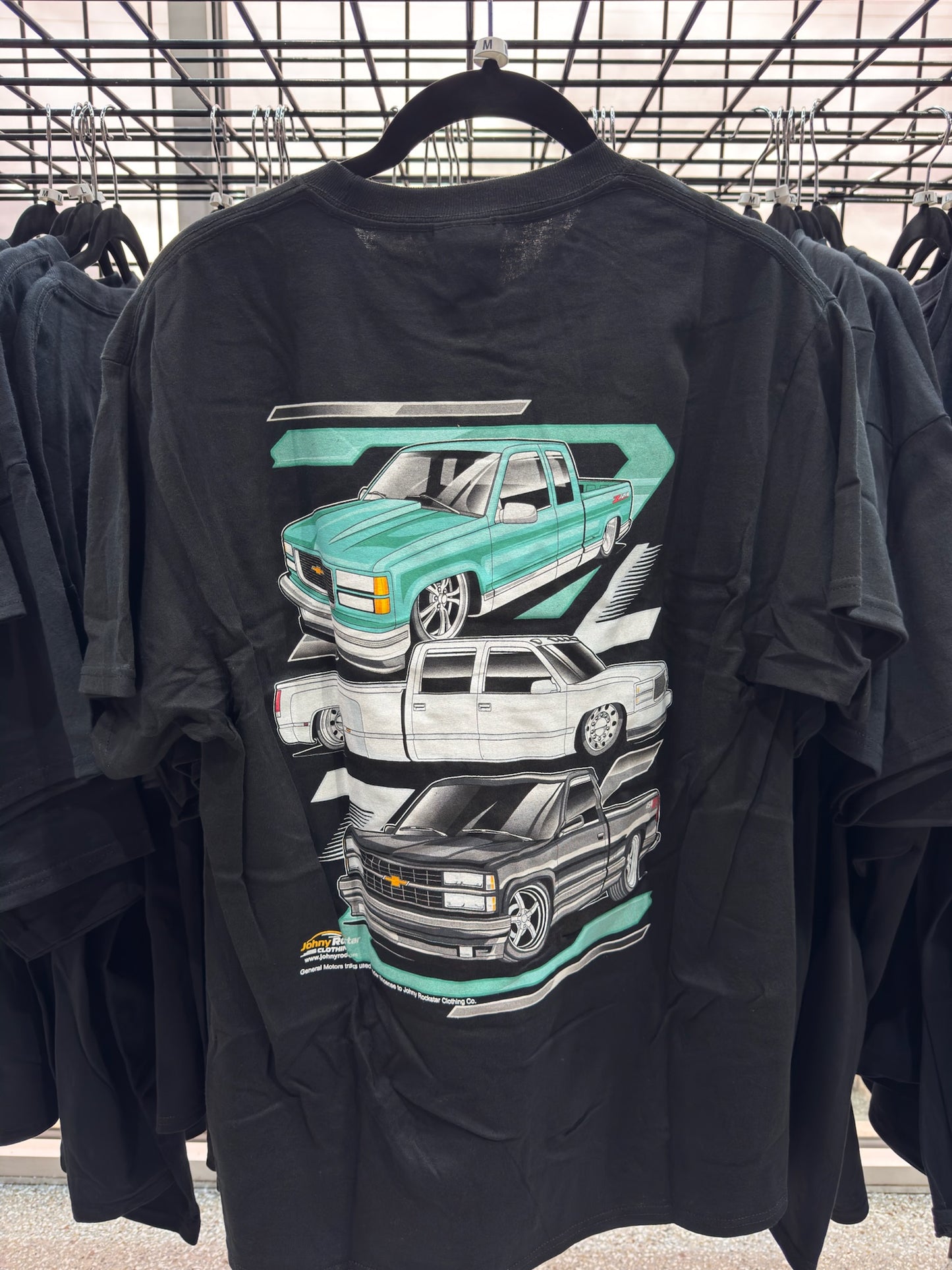 A Limited Collection of Classic Hotrod–Style T-shirts.